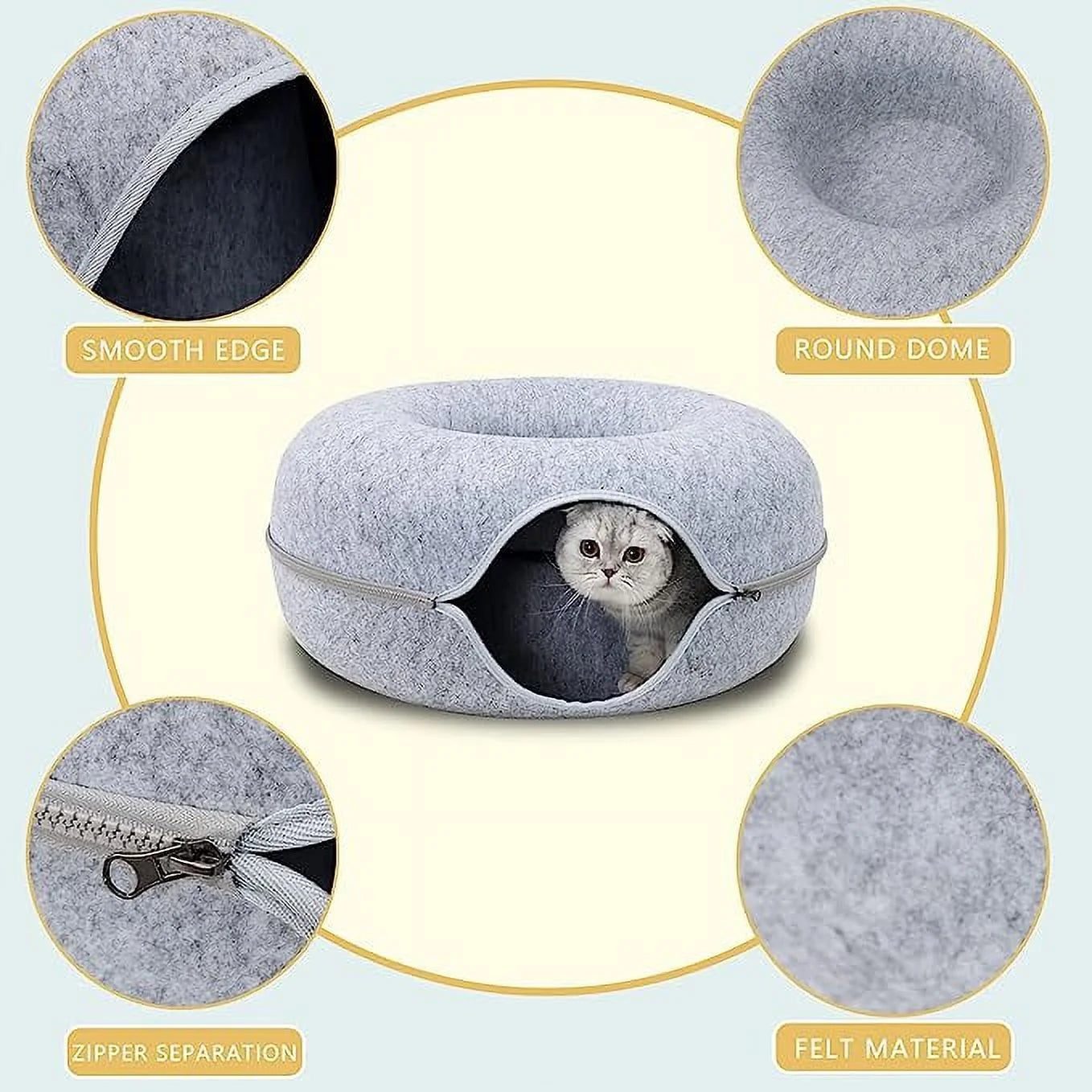 Donut Cat Tunnel Bed