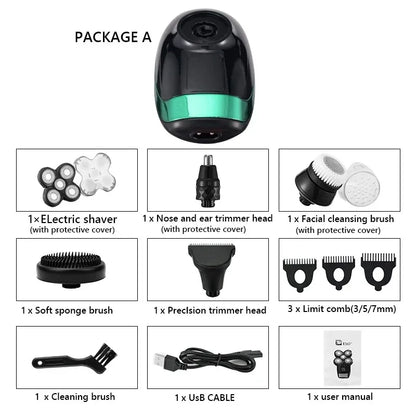 5-in-1 Electric Head Shavers