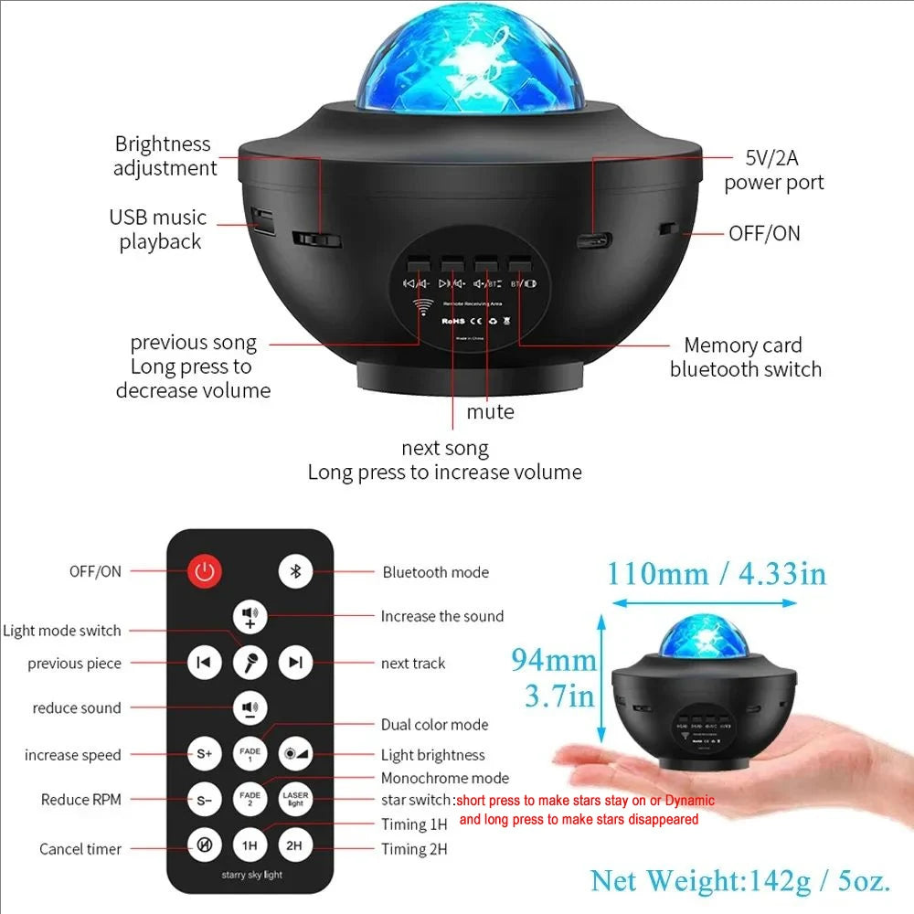 Starry Projector Galaxy Night Light