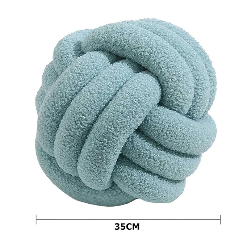 Handmade Knotted Ball Pillow-HomeHeart Collections
