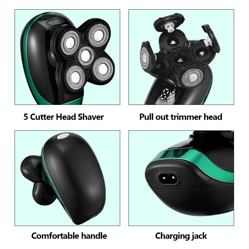 5-in-1 Electric Head Shavers