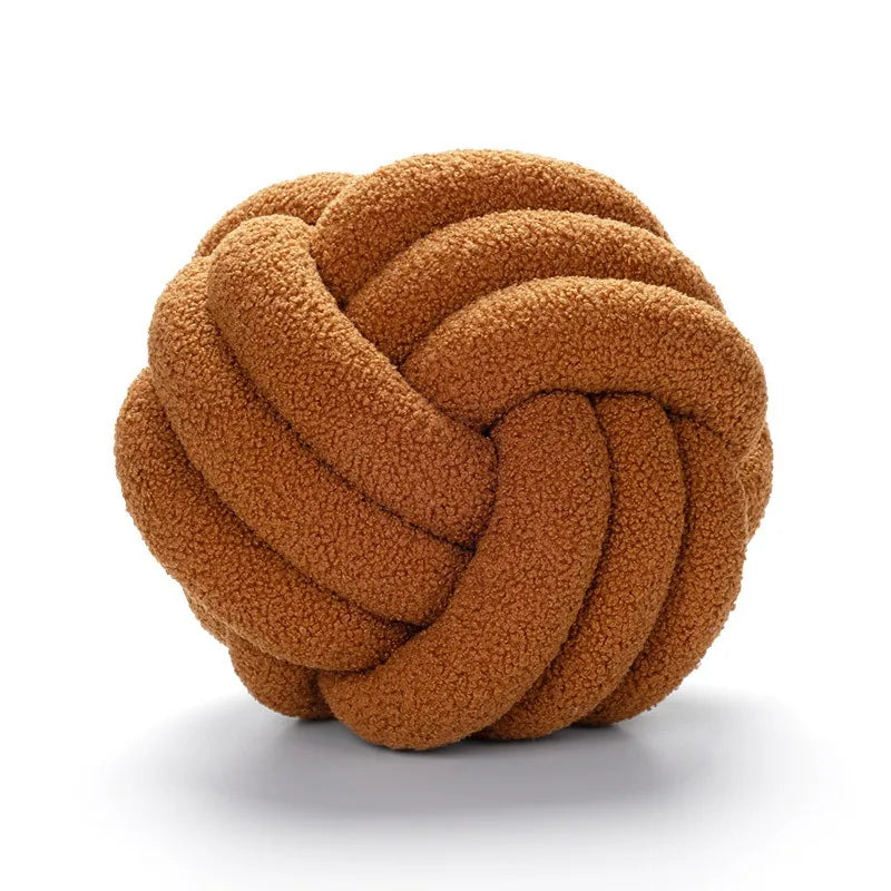 Handmade Knotted Ball Pillow