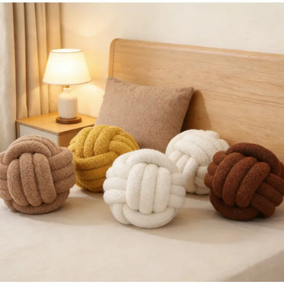 Handmade Knotted Ball Pillow