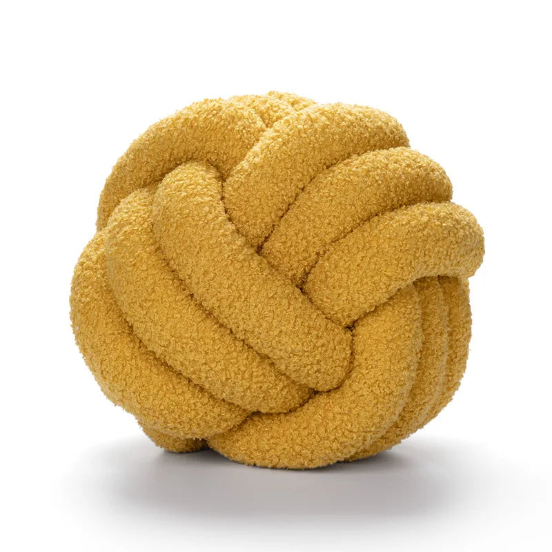 Handmade Knotted Ball Pillow