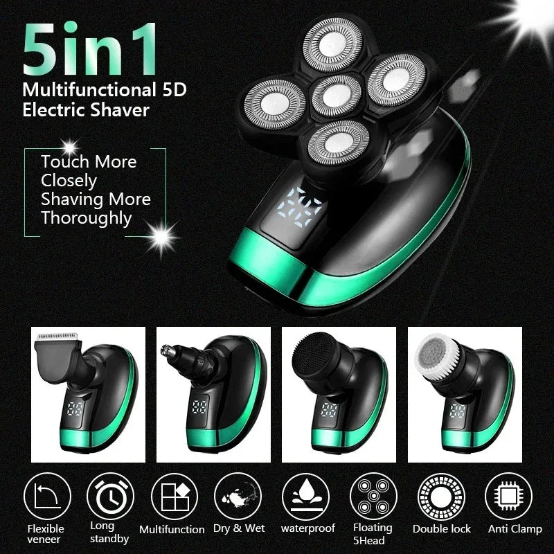 5-in-1 Electric Head Shavers